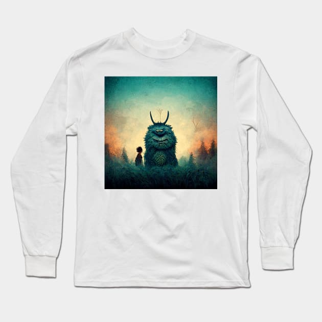 Where the Wild things Are - max and his friend. Long Sleeve T-Shirt by Liana Campbell